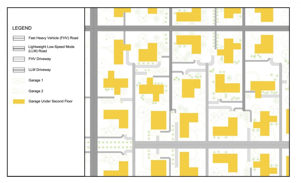 Figure 4. Plan of Houses Garages Driveways Local Streets