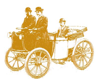 Men driving cart